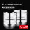 Ouyin 304 Stainless Steel Double-Walled Anti-Scald Bowls