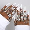 29Pcs/Set Geometric Smooth Open Ring Set For Women Vintage Punk Irregular Silver Color Rings Fashion Daily Wear Jewelry Gift New