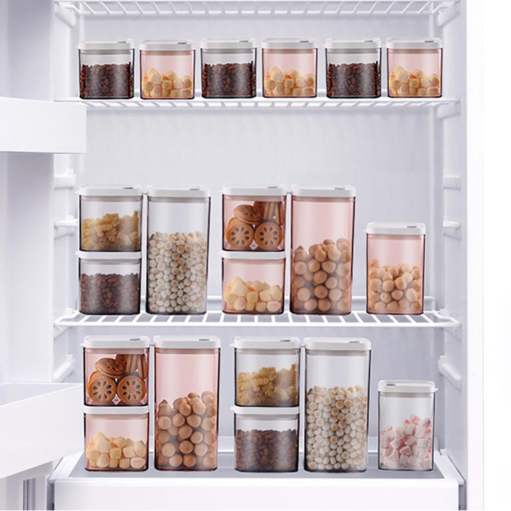Kitchen  Sealed Tank Square Plastic Transparent Grain Fresh