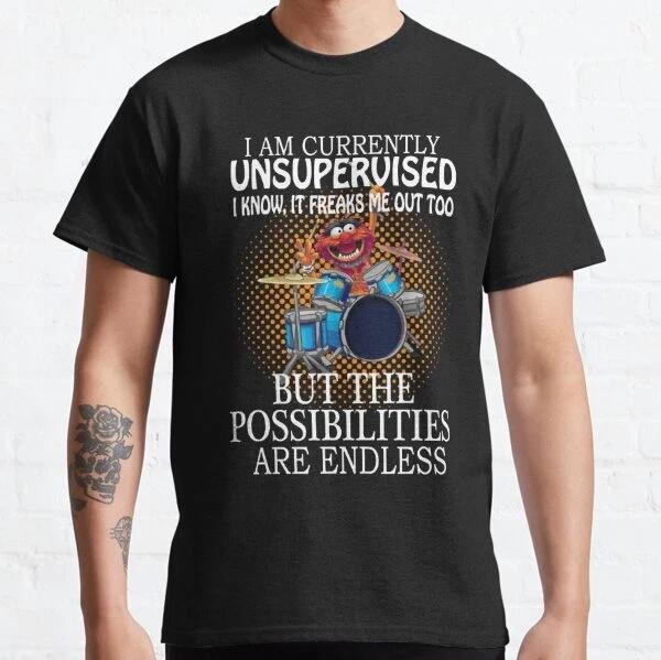 I am currently unsupervised T Shirt Joke Birthday Funny meme viral novelty gift 4XL