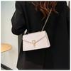 Crocodile Patterned Chain Women's Bag, Trendy Korean Version, Single Shoulder Crossbody Women's Bag, Small Square Bag