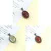 Geometric Shell Pendant With Synthetic Turquoise And Natural Purple Crystal For Fashion Jewelry