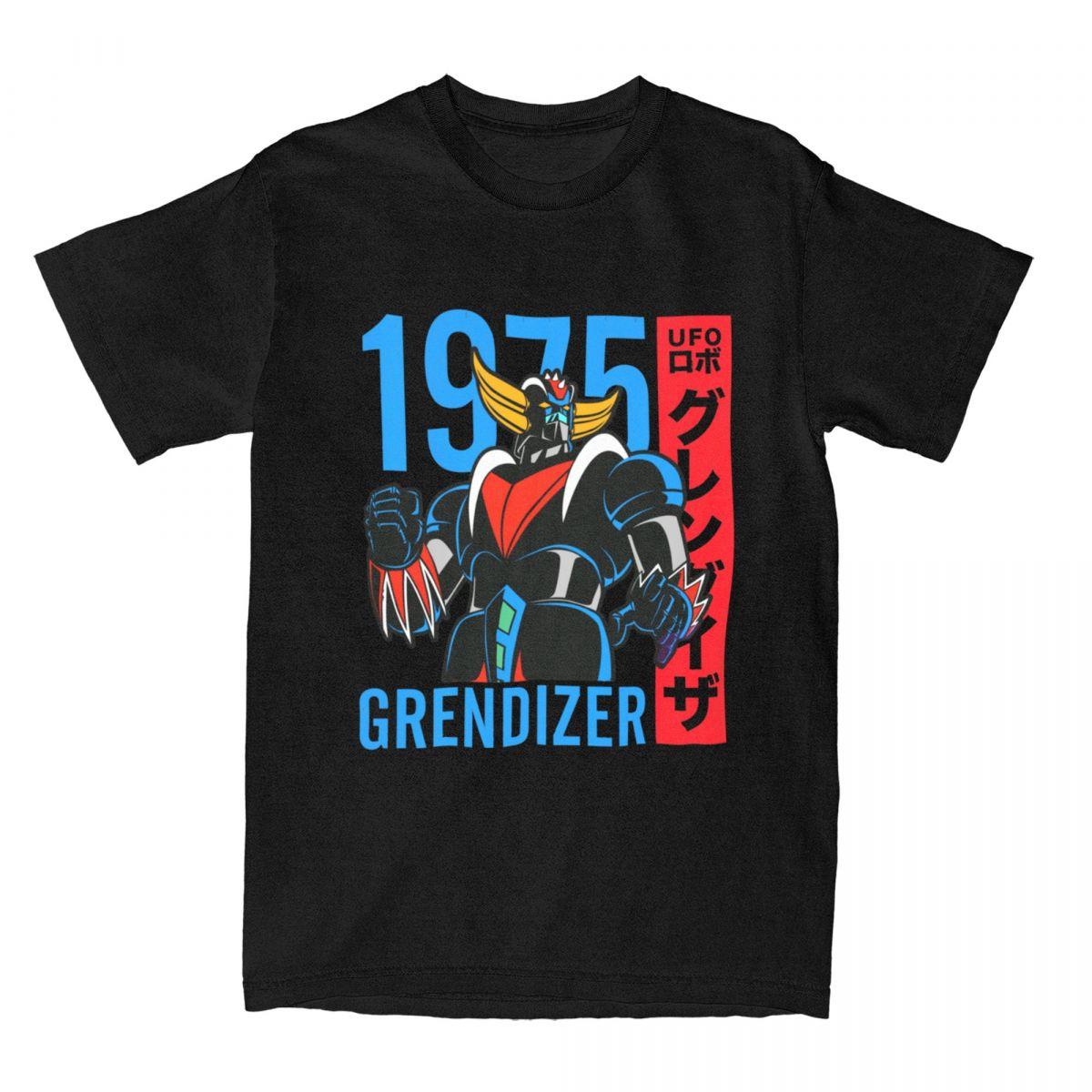 1975 UFO Robot Grendizer Футболка Мужская Женская UFO Robot Goldorak Смешная Хлопковая Футболка С Круглым Вырезом С Коротким Рукавом EU Размер Футболка S