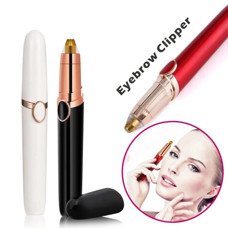 USB Rechargeable Electric Eyebrow Trimmer Shaver Hair Removal Portable Makeup Tools Women Epilator Face Chin Lip Nose Hair Remover
