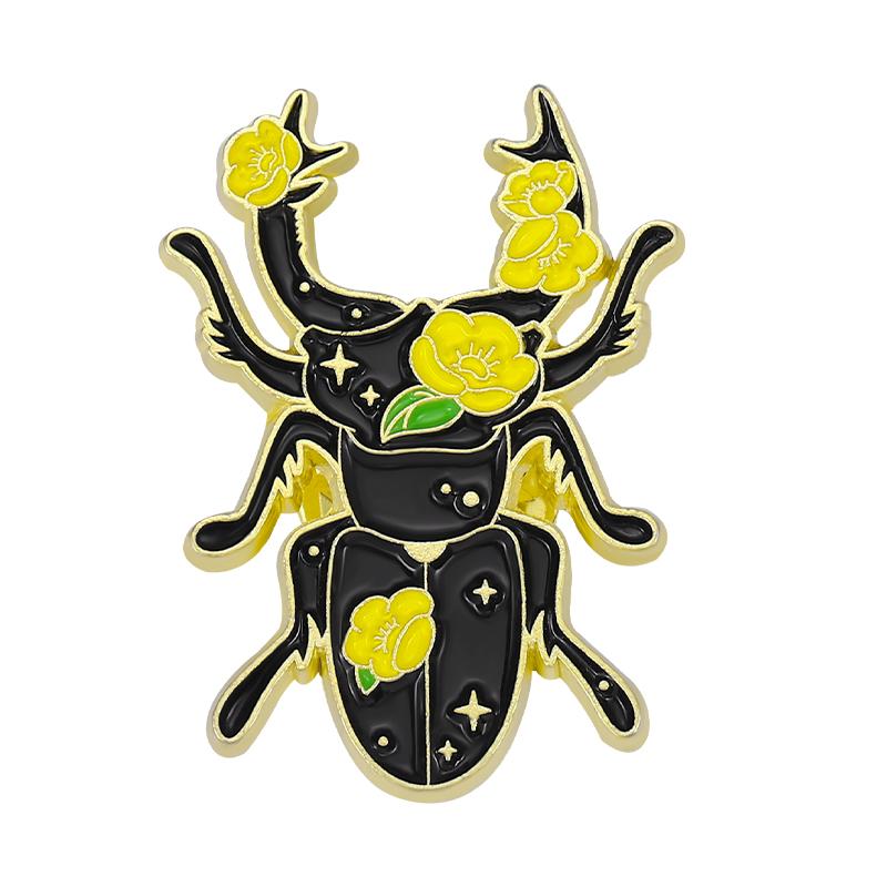 Floral Insects Enamel Pins Custom Nature Moth Cicada Scorpion Brooches Lapel Badges Funny Jewelry Gift for Kids Friends