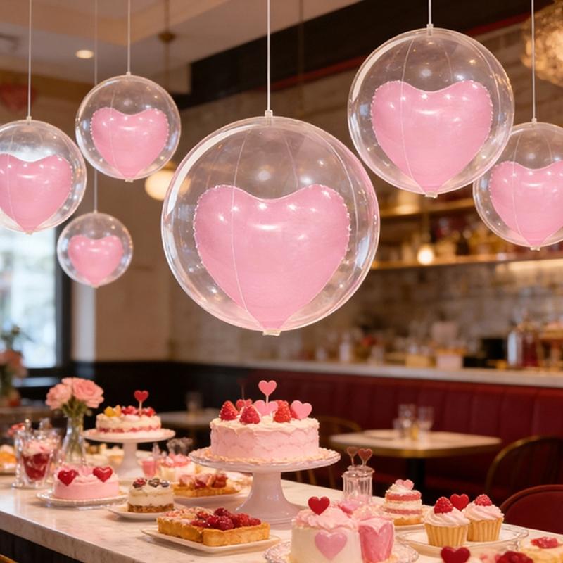 Love Heart PVC Balloons 13.38Inch Valentine's Day Heart Balloons for Anniversary Celebration Wedding Birthday Decoration