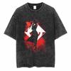 Spy X Family Yor Forger Principessa delle Spine Leggenda T-shirt Lavata Vintage Anime Oversize Streetwear per Uomo Donna Magliette Casual