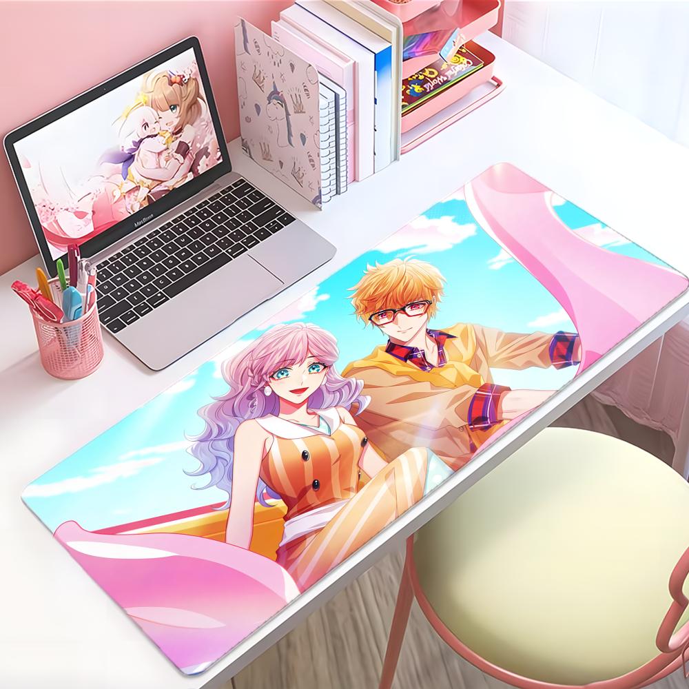 Sweet Romantic Anime Ccupid Parasite Mouse Pad Large Thick Desk Pad Stitched Edges Gaming Mouse Mat For Pc