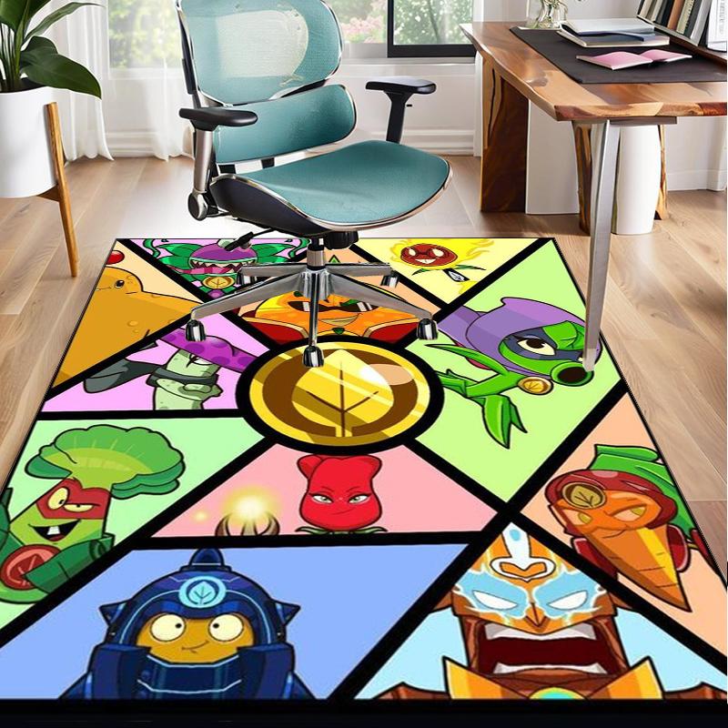 Vibrant Battle Zombies Office Rug Chair Mat, Game Carpet, Suitable for Front Door, Bedroom, Living Room, Desk, Holiday Gift
