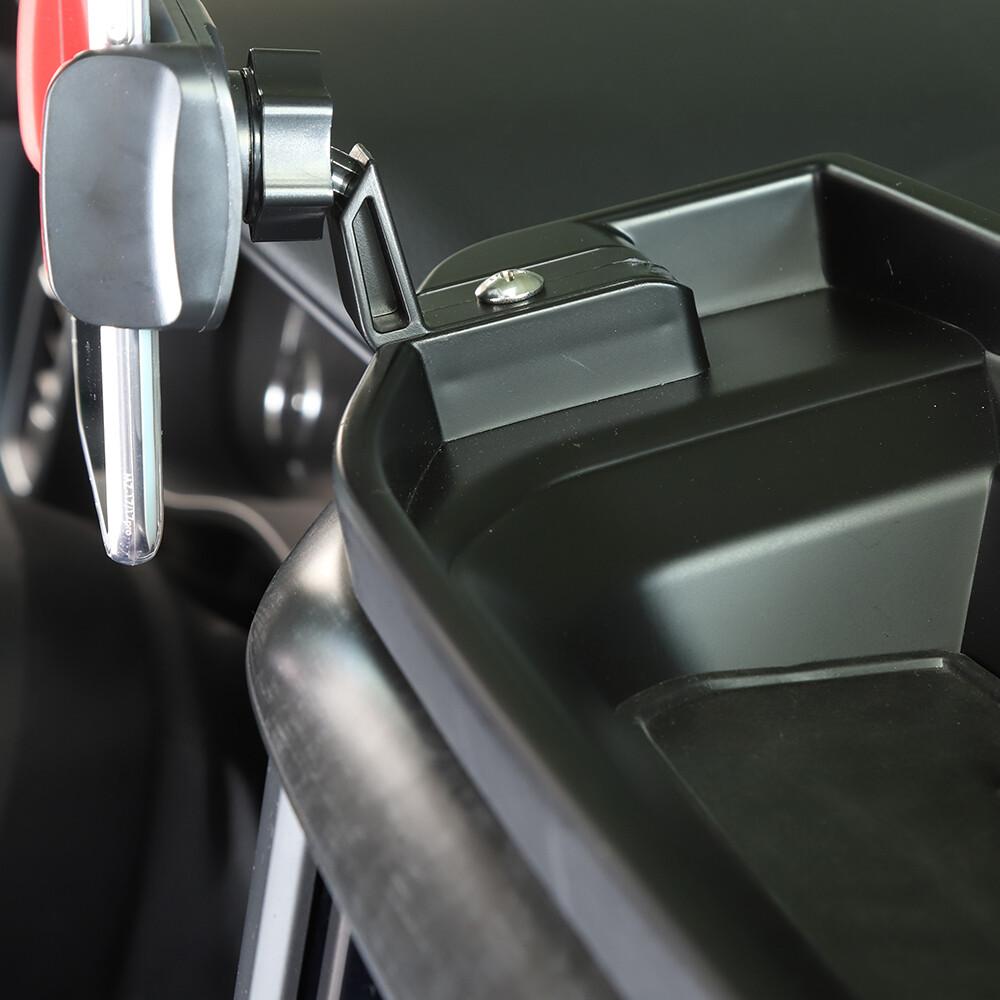 Console Phone Bracket Mount Holder With Storage Box Tray For Dodge RAM 1500 18+