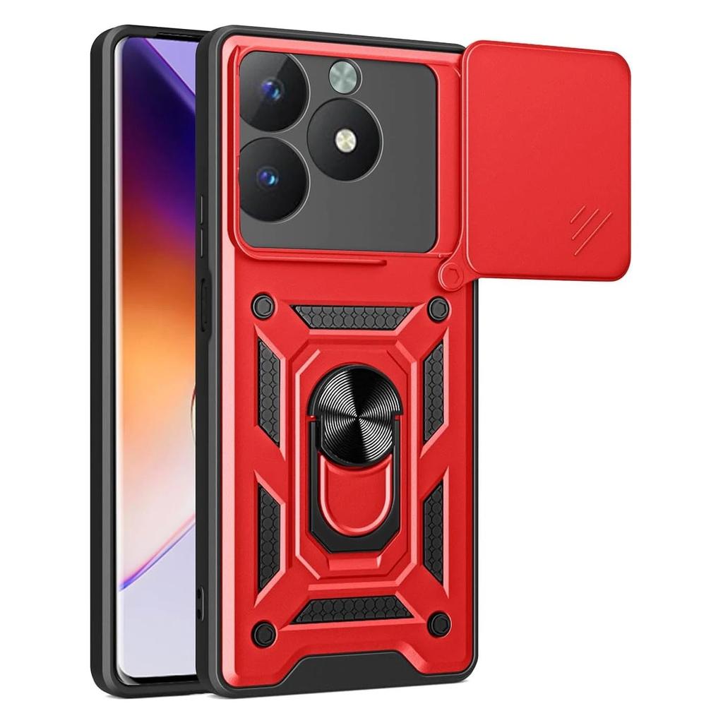 Kryt Armor pro Realme C63 4G Kryt pro Realme C61 s ochranným kroužkem objektivu Magnetický stojánek Coque Fundas