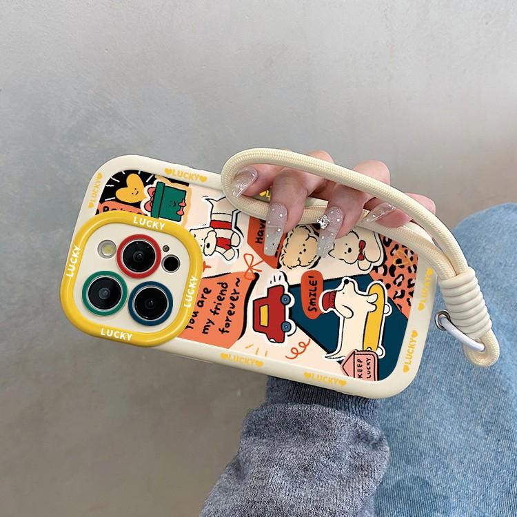 Skateboard Dog Suitable for Apple 16pm Puff Shell Iphone1514 Creative 13 Cartoon 12 Anti-fall 11 Women
