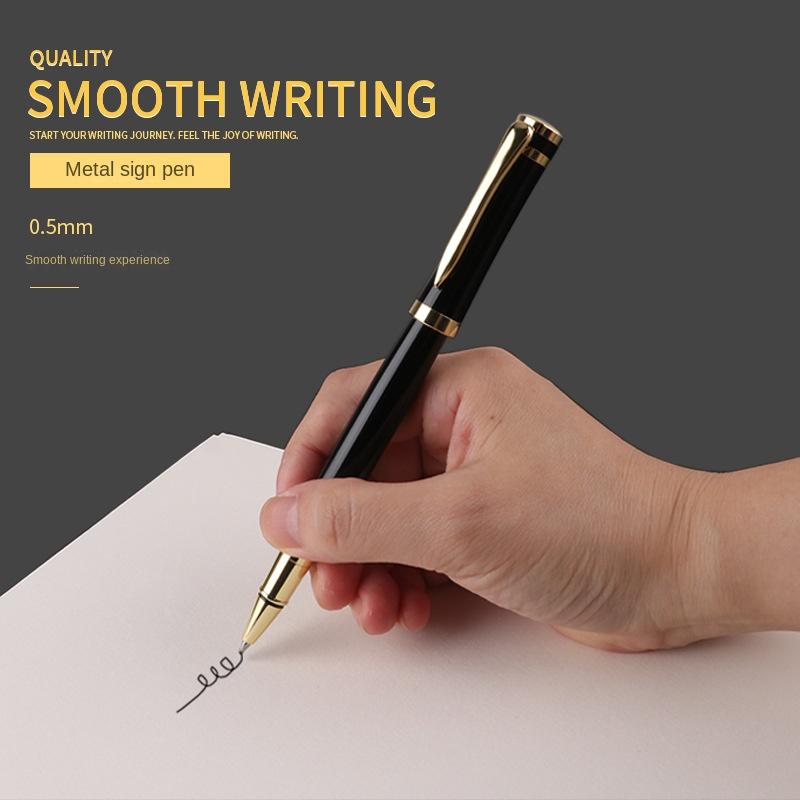 Svart Presentask Metallpenna Gelpenna Kulspetspenna Signaturpenna Presentask Herrars Affärsgåva