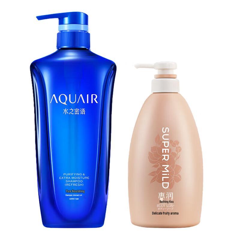Aqua Label Oil Control Shampoo & Fruity Shower Gel Set