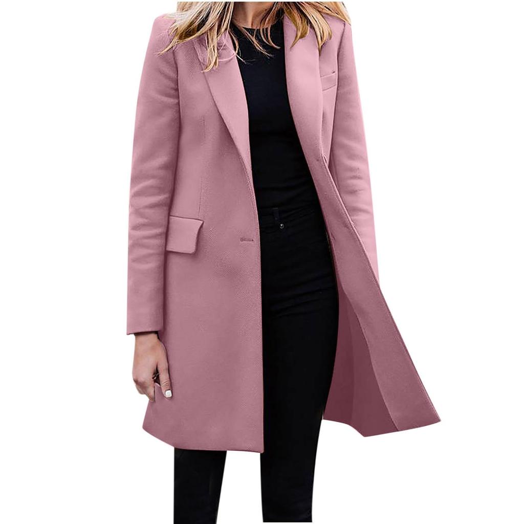 Giacche Invernali Donna Taglia Forte Autunno Moda Casual Cappotto Manica Lunga Media Lunghezza Cardigan Monopetto Giacca a Vento