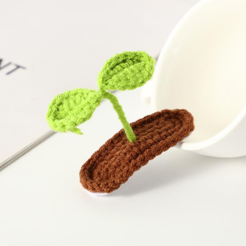 1PC Handmade Diy Weaving Cute Fresh Three-dimensional Grass Sprouts Hairpin, New Bean Sprouts BB Clip Hairpin