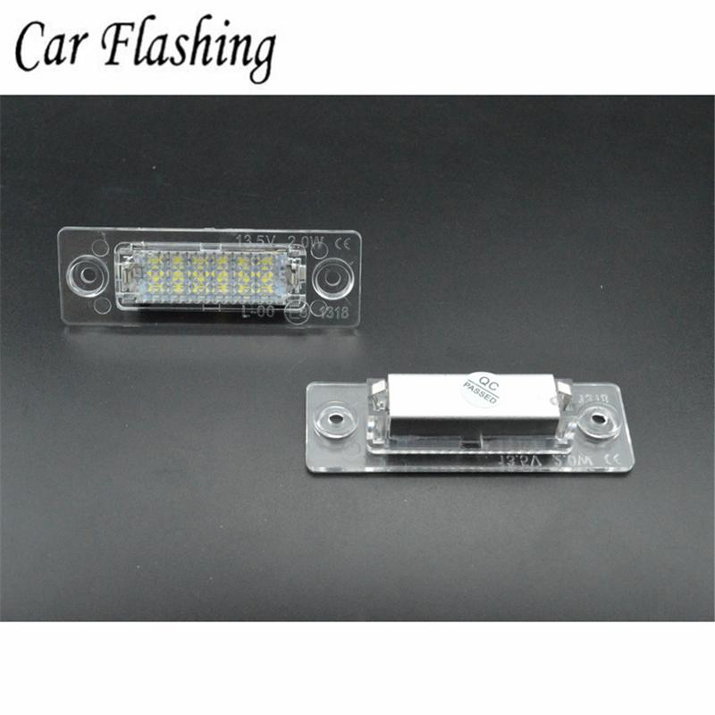 CANbus 12V 18 LEDs Car LED License Number Plate Lights Lamp For VW Transporter T5 Caddy Touran Golf Passat white 6000k