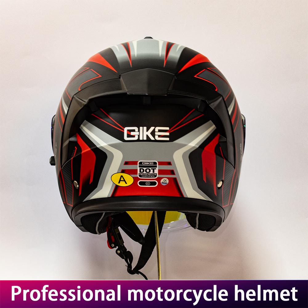 DOT Certified Motorcycle Helmet with Inner Mirror Couple Dual Lens Biker Safety Cap Three-Quarter Helmet