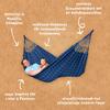 La Siesta Hammock Family Size Brisa for People Outdoor Camping Indoor Family Marine Classic Hammock Brisa Kingsize Marine [La Siesta] 1-3 BRH18-W3