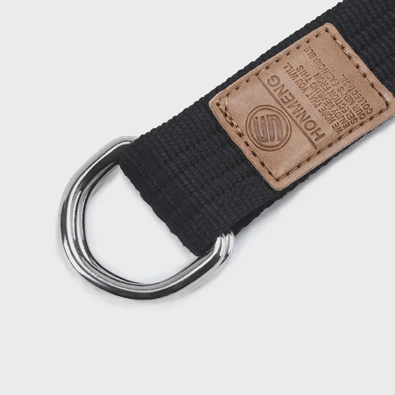 Korean Style Unisex Canvas Belt: 19 Colors, Double Ring Buckle, Casual & Business Design