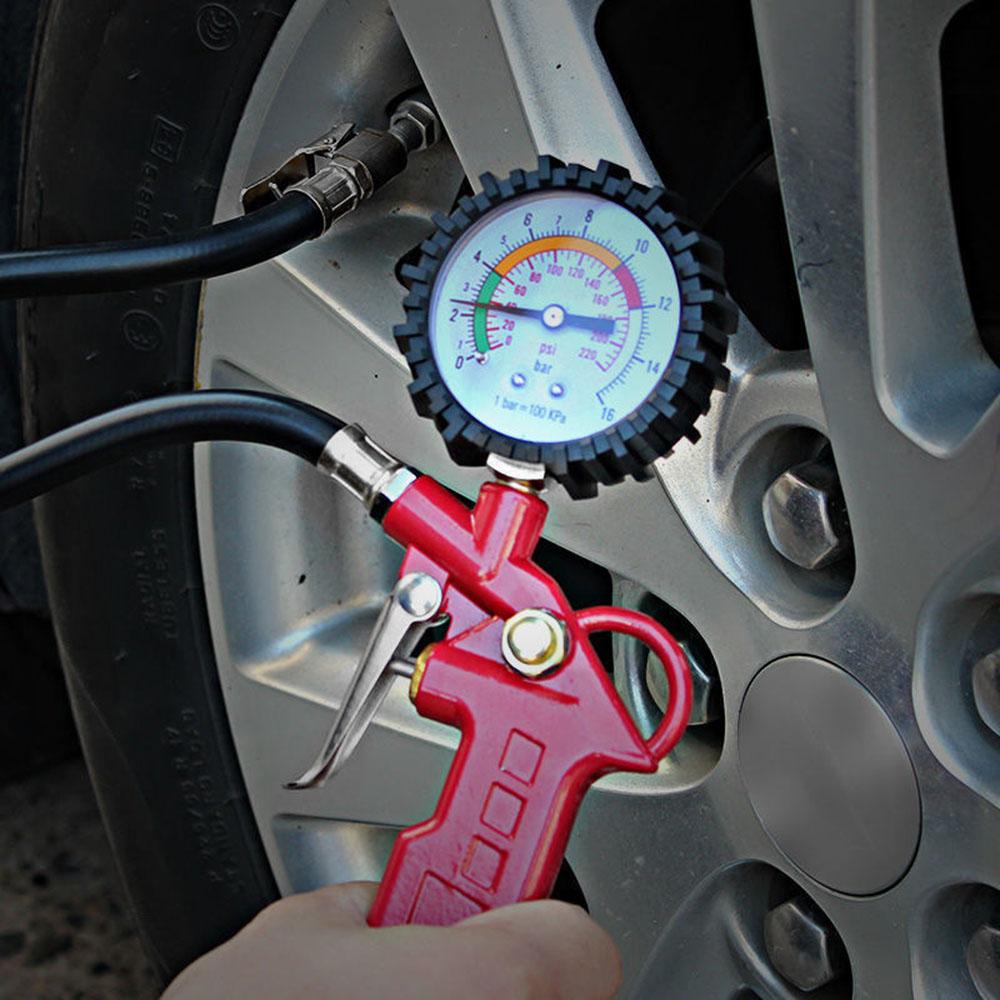 Tire Pressure Gauge For Car Motorcycle SUV Inflator Pumps Tire Repair Tools Pressure Gun Type For Air Compressor Durable