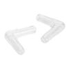 30PCS Set Durable 4MM Aquarium Air Tubing Splitter Transparent Straight Head L Shape Adapter Plastic 4 Way Adapter Fish Tank