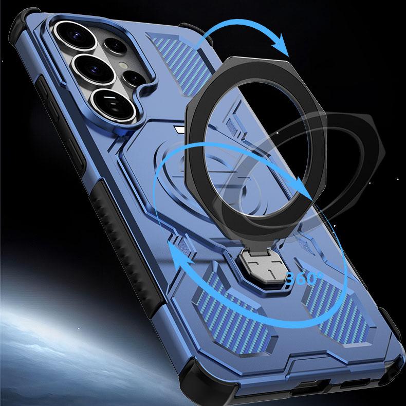 Magnetic Stand Armor Case For Samsung Galaxy S26 Ultra S25 FE Edge Plus S24 Ultra A55 A16 A26 A56 A17 A37 A57 5G Hybrid 3in1 Shockproof Phone Cover