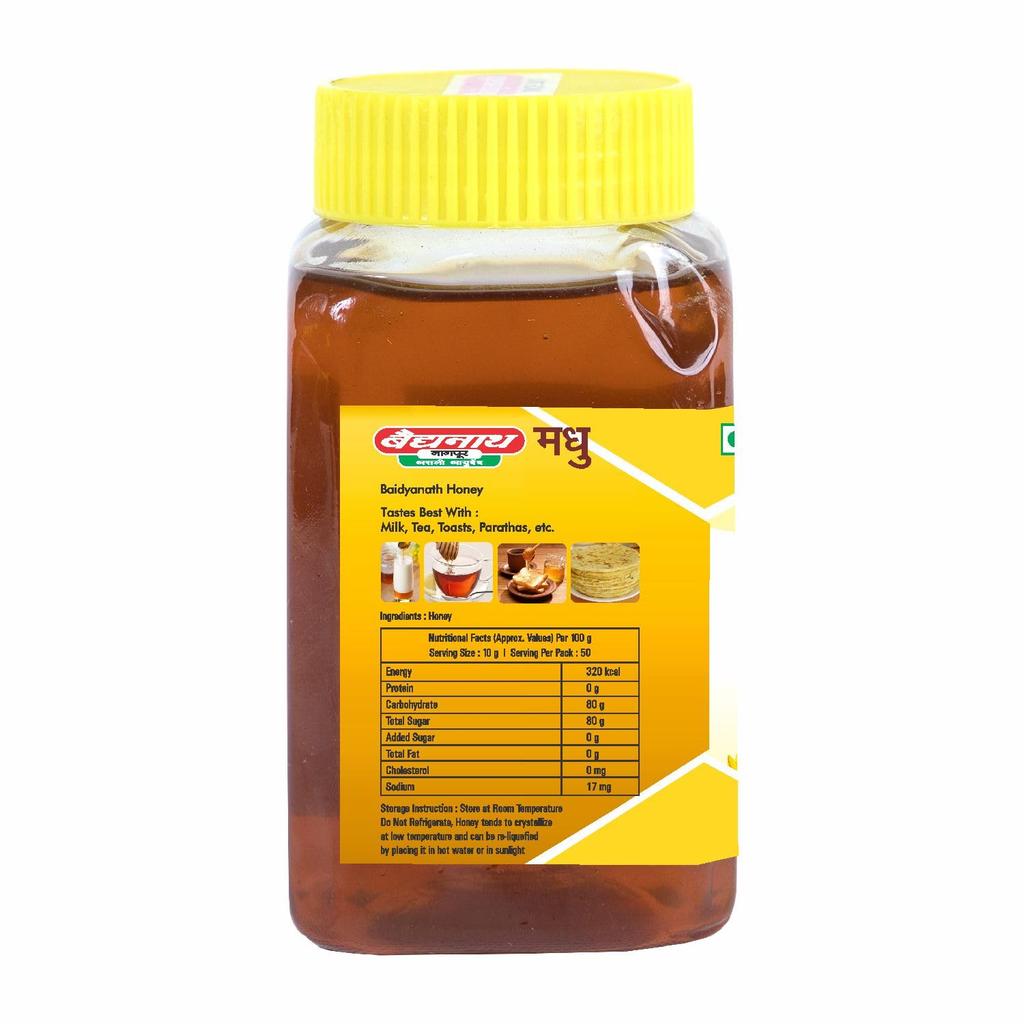 Baidyanath Asli Ayurved Honey 500G Pack Of 1 Natural Sweetener Pure Semiliquid Energy Booster