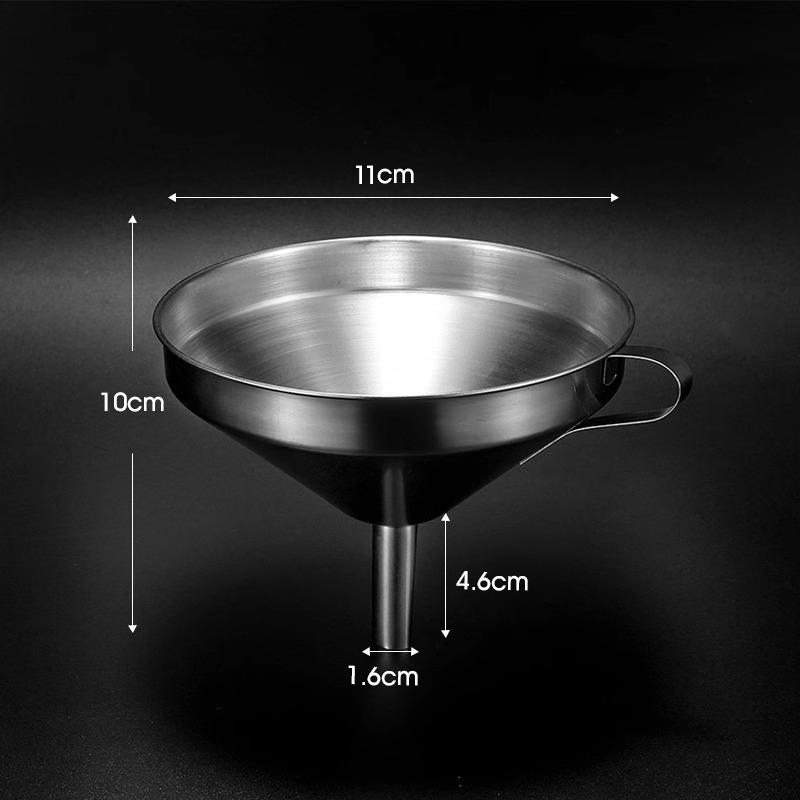 

1PC funnel 304 food grade oil pot caliber household thickened stainless steel wine leakage small diameter oil pouring filter wine container