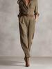 2025 High-End Urban Style Women's Jumpsuit with Waist-Cinched Slimming Trousers for Fall/Winter