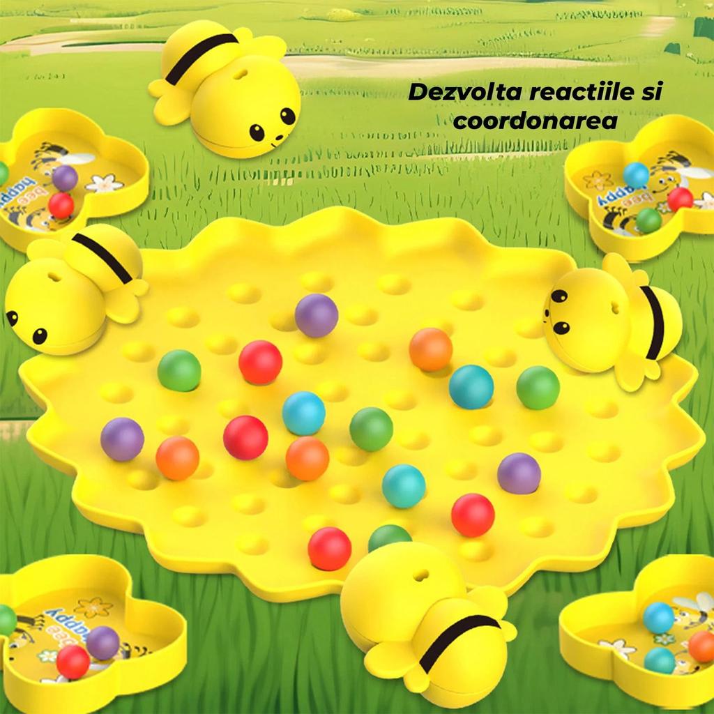 Albinuta Interactive Kids Game Board, Magnetic Multi-Functional Board Game for 2-4 Players, Trains Focus & Coordination, Ages 4+, Yellow