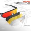 Kapvoe Marque Hommes Lunettes de Soleil Pêche Randonnée Vélo Femmes Lunettes Vélo de Route Lunettes Vélo Lunettes de Cyclisme Oculos Ciclismo