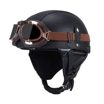 Capacete Retrô Capacete Scoop Motocicleta Capacete Motocicleta Americano Riding Capacete Bicicleta Elétrica Capacete Personalidade Carro Cruise Retrô Masculino