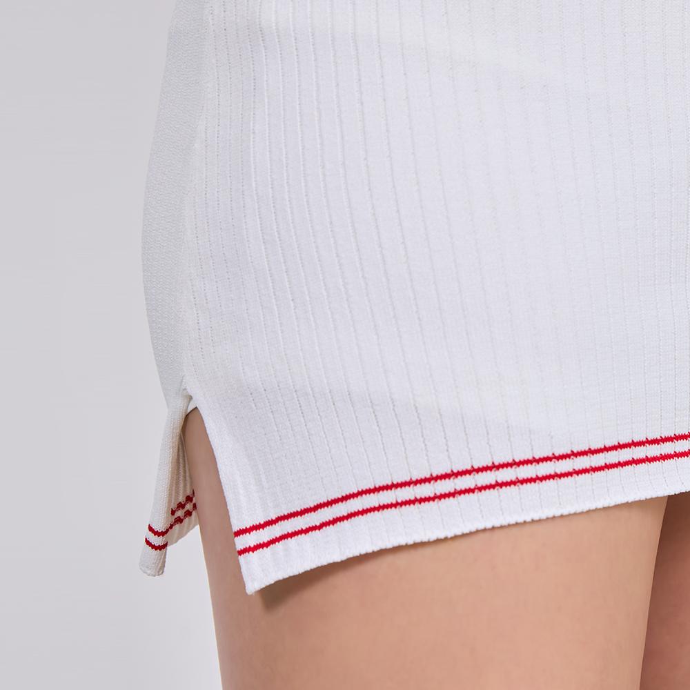J Jane Sleeveless Collared Knit Dress (White)