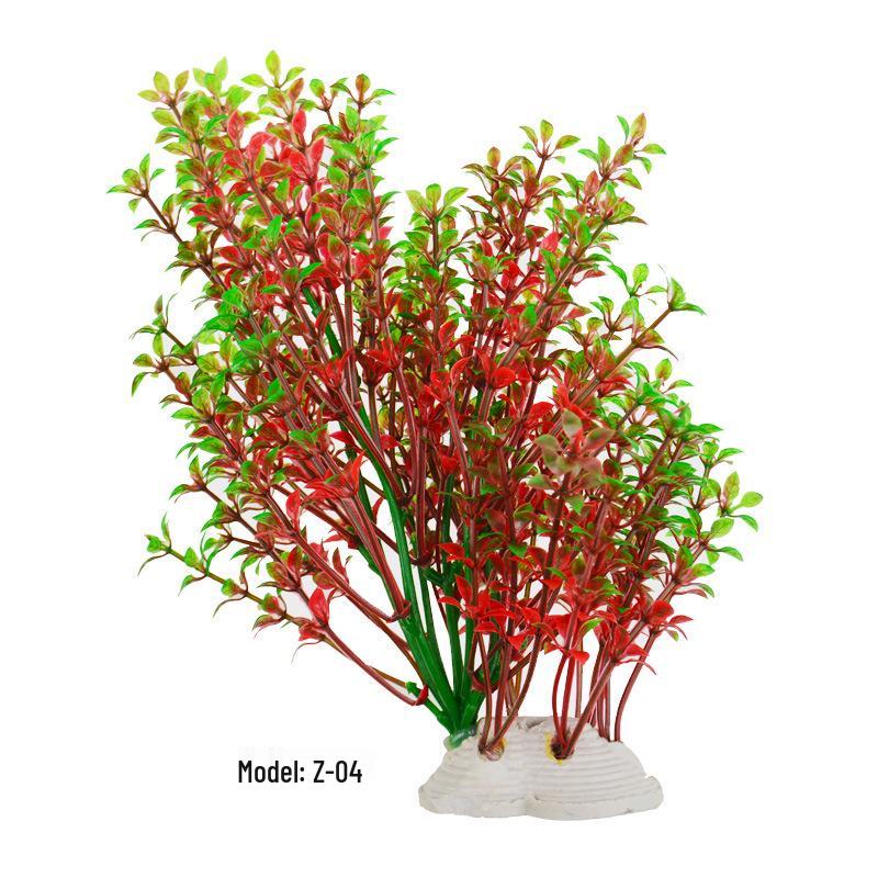 Aquarium Decor Set: Simulated Seaweed & Plastic Plants for Fish Tanks