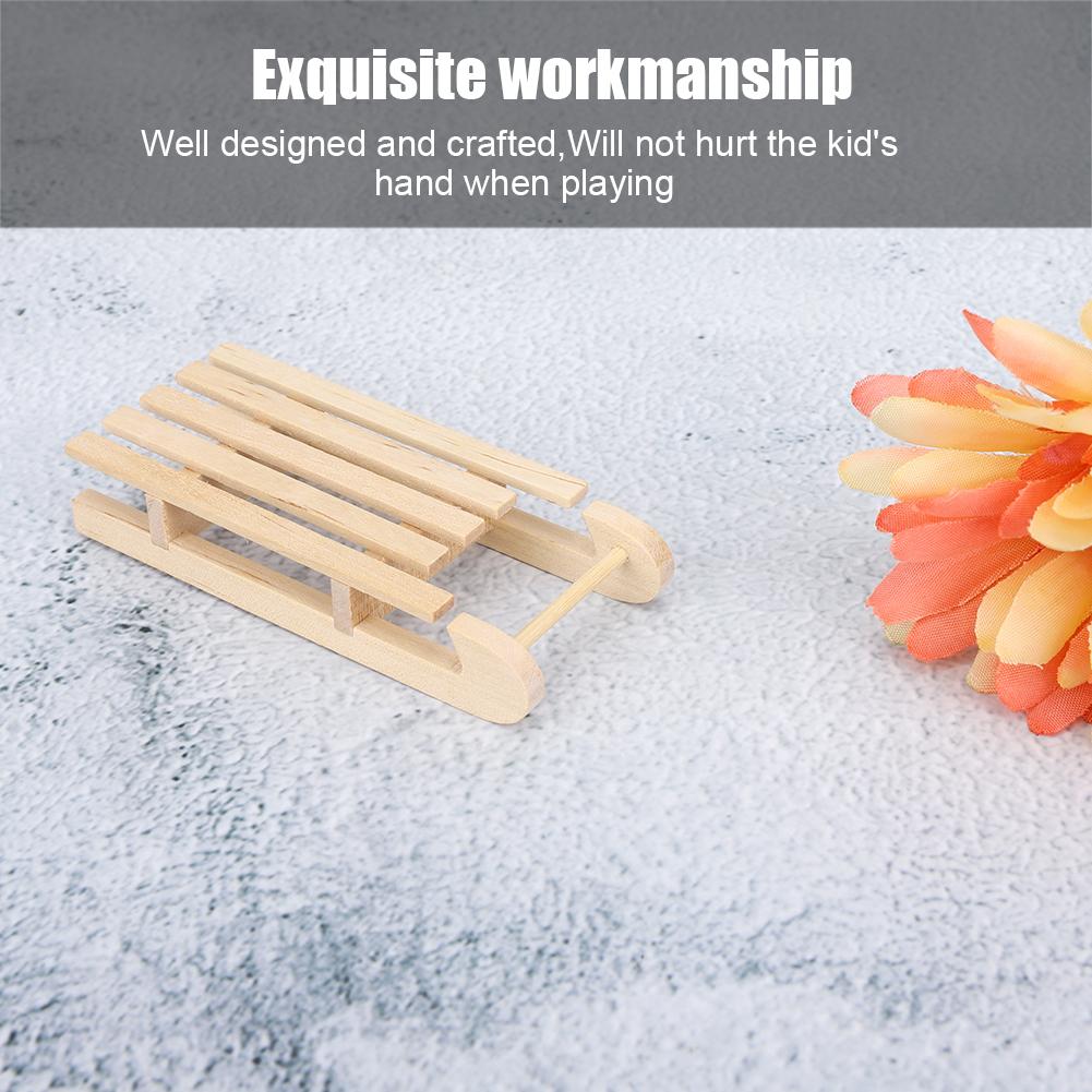 1:12  ature Wooden Simulation Sleigh Model   Christmas Landscape   Accessory Gift for Children