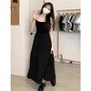 Korean atmosphere gentle white suspender dress children early spring 2026 new first love temperament long skirt