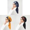 Ladies Fashion Headscarf With Floral Patchwork And Curved Design For Casual Wear
