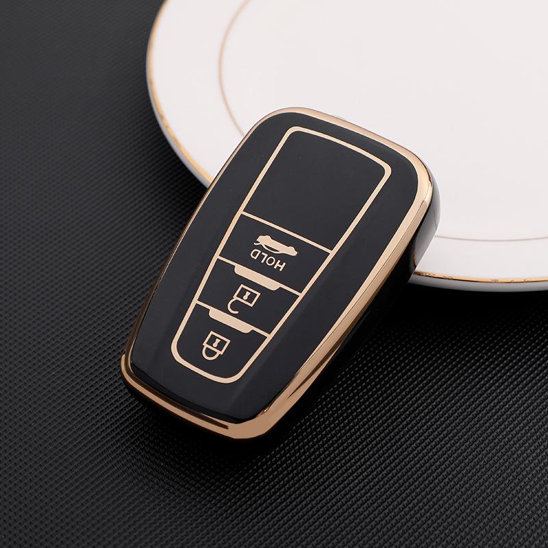 Toyota Crown Corolla Camry Sedan Gold TPU Soft Key Cover for Women