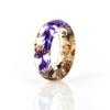 New Dried Flower Resin Ring, Forest Series Small Fresh Handmade Dried Flower Gold Foil Color Fine Epoxy Ring