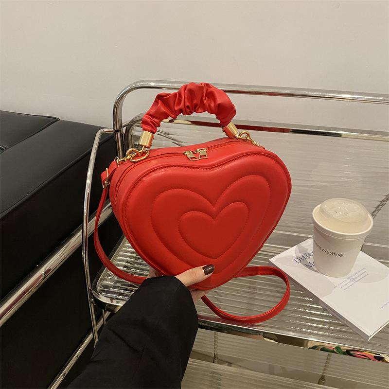 Modetrend lässige Umhängetasche Retro Winter kleine Tasche Damen neue Textur schräger Überschlag Liebestasche