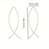 1 Pair Simple Classic Iron Drop Earring Chic Threader Fish Line Cross Design, Fashionable Dangle Earrings