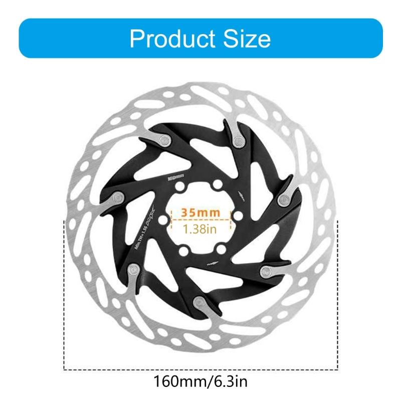 Center Lock Hydraulic Disc Brake Rotors 160mm Central Locking Bicycles Disc Brake Rotors for Road Bike Mountain Bike Rotors