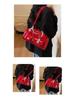 2025 Spring Star-Style High-Value Women's Large Bow Ribbon Shoulder Bowling Bag