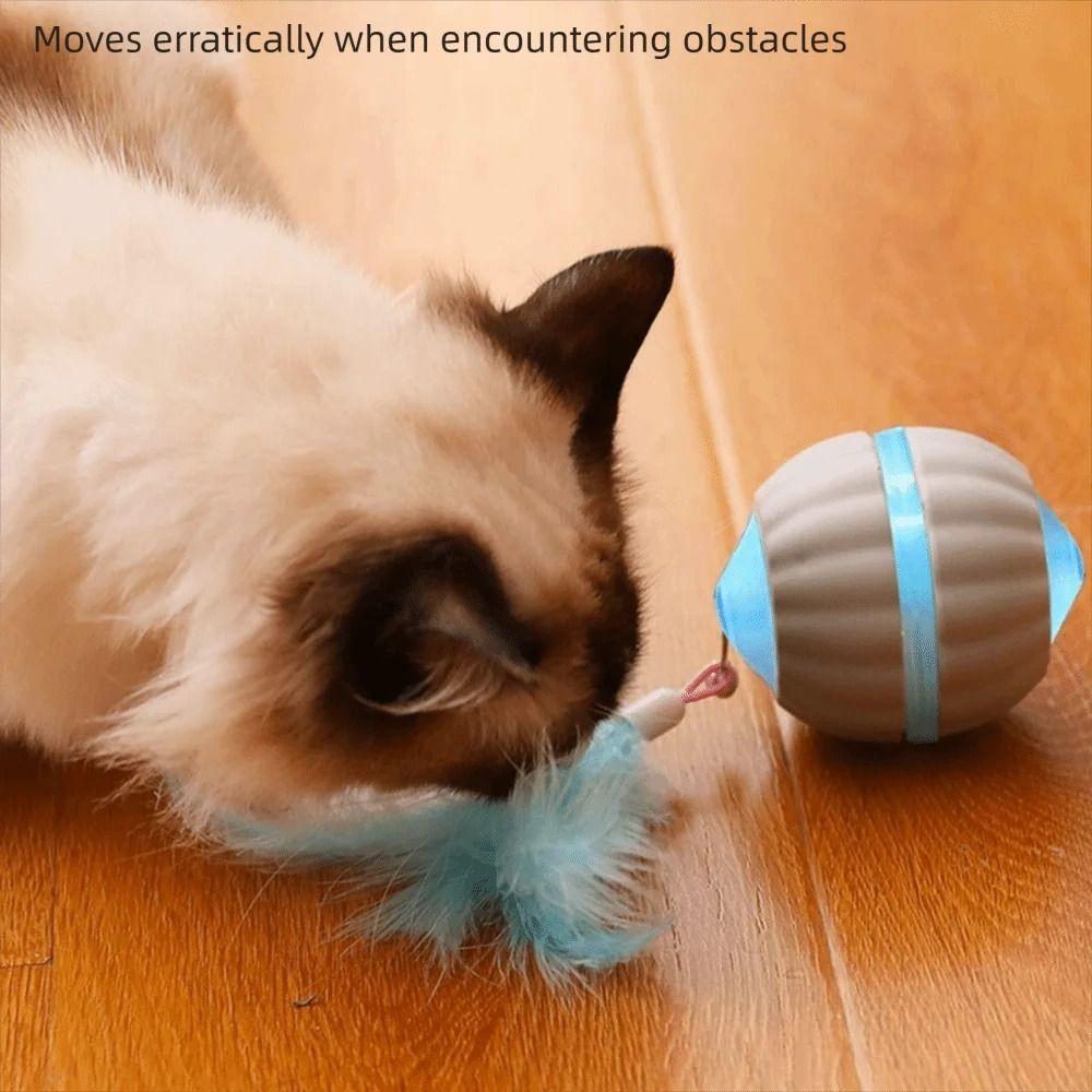 Rechargeable Smart Cat Toys Fast Rolling Self Moving Balls Toys Dog Cat Training Ball  Pet Supplies