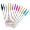 1950s-Style Disposable Nylon Bristle Makeup Brush: Spiral Eyebrow Comb & Solid Crystal Rod Eyelash Brush.