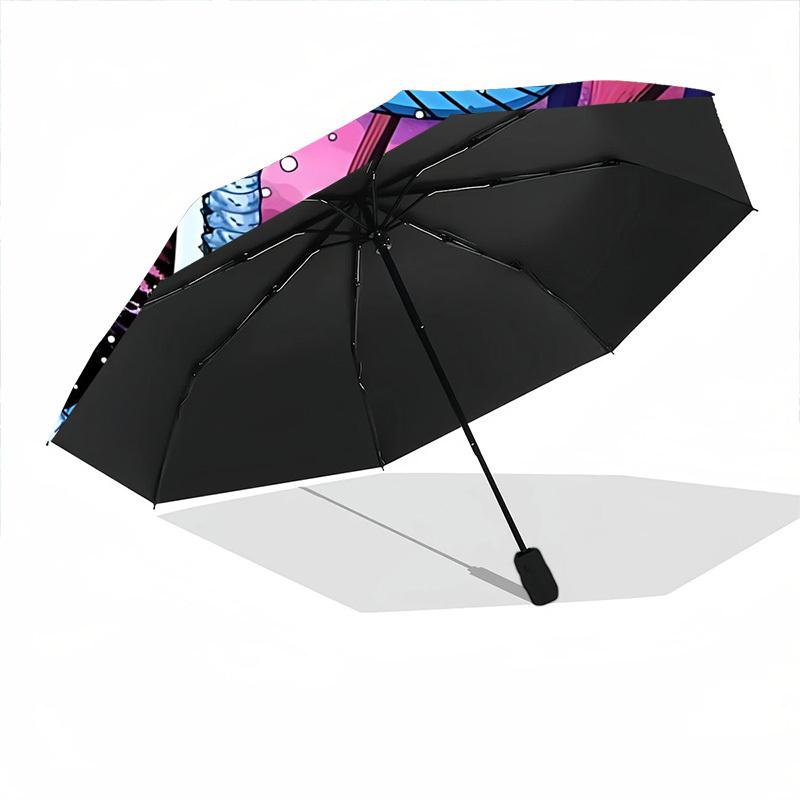 1pc Fantasy Mushroom Automatic Folding Umbrella - Design, Durable Iron Frame for Travel, Outdoor, Beach Fashion Accessory a0920009