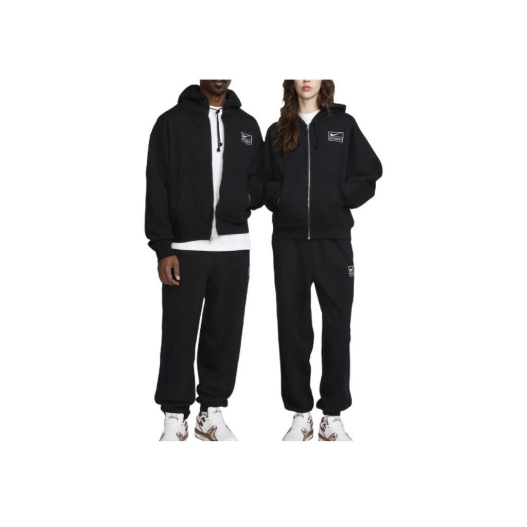 Stussy X Nike Stone Washed Fleece Sweatpants (Asia Sizing FW23) Black Unisex Streetwear FN5236-010