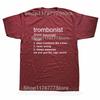Trombonist Funny Definition T Shirts Graphic Streetwear Short Sleeve Trombone Jazz Harajuku Oversized Tshirt Mens Clothing