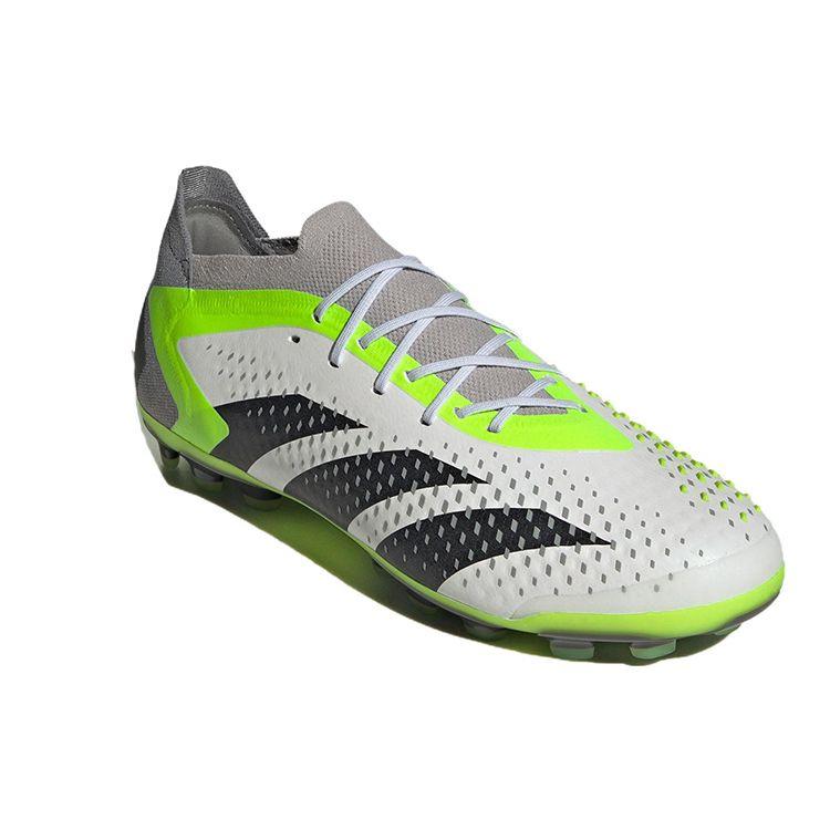 Adidas Predator Round Toe Lace-Up AG (Rubber Short Studs) Slip-Resistant Durable Soccer Shoes Men Soccer Shoes Gray Green IG5170